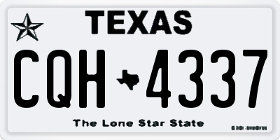 TX license plate CQH4337
