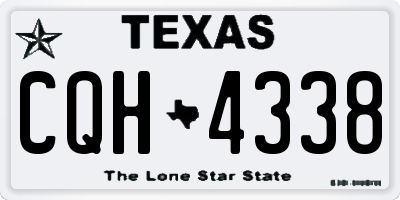 TX license plate CQH4338