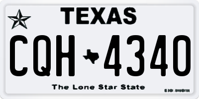 TX license plate CQH4340