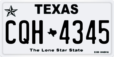 TX license plate CQH4345