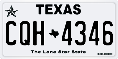 TX license plate CQH4346