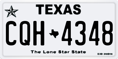 TX license plate CQH4348