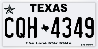 TX license plate CQH4349