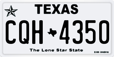TX license plate CQH4350