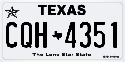 TX license plate CQH4351