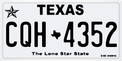 TX license plate CQH4352