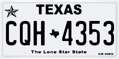 TX license plate CQH4353