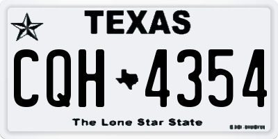TX license plate CQH4354