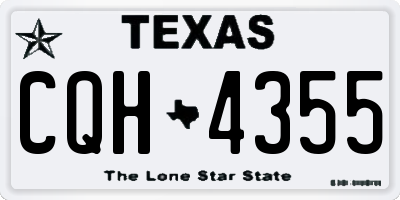 TX license plate CQH4355