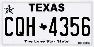 TX license plate CQH4356