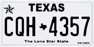 TX license plate CQH4357