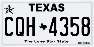 TX license plate CQH4358