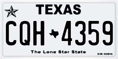 TX license plate CQH4359