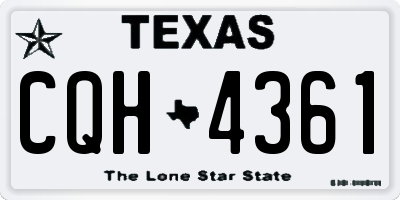 TX license plate CQH4361