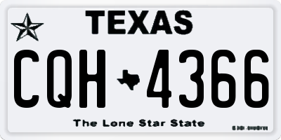 TX license plate CQH4366