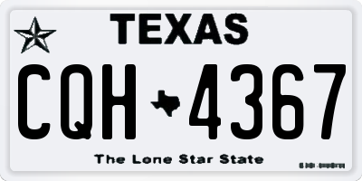 TX license plate CQH4367