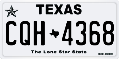 TX license plate CQH4368