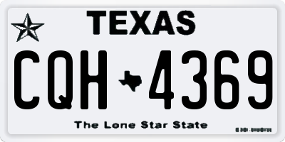 TX license plate CQH4369