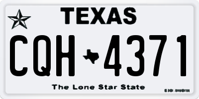 TX license plate CQH4371