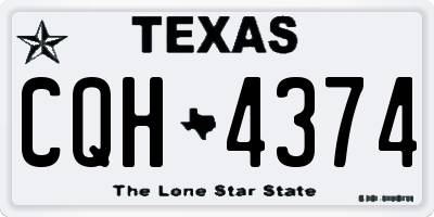 TX license plate CQH4374