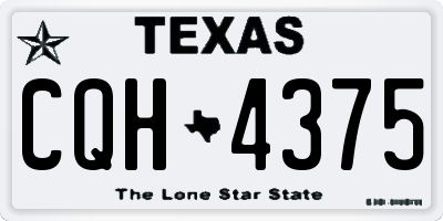 TX license plate CQH4375