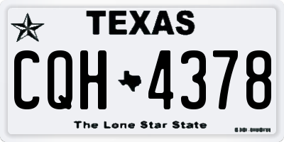 TX license plate CQH4378