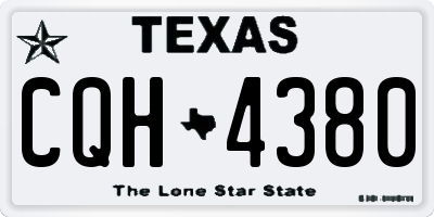 TX license plate CQH4380