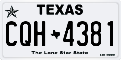 TX license plate CQH4381