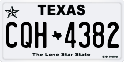 TX license plate CQH4382