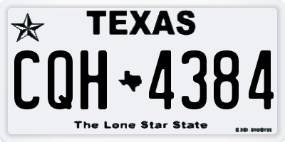 TX license plate CQH4384