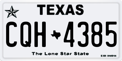 TX license plate CQH4385
