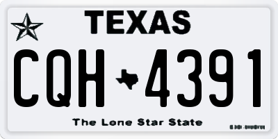 TX license plate CQH4391