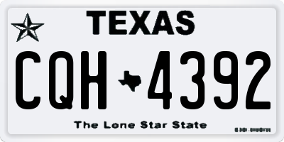 TX license plate CQH4392