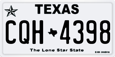 TX license plate CQH4398