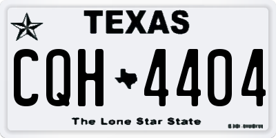 TX license plate CQH4404