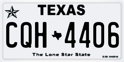 TX license plate CQH4406