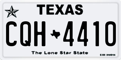 TX license plate CQH4410