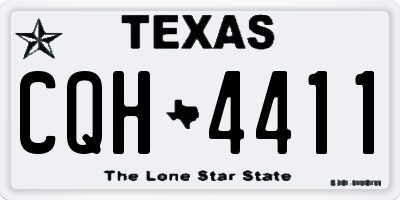 TX license plate CQH4411
