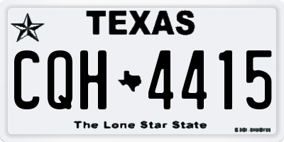 TX license plate CQH4415