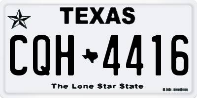 TX license plate CQH4416