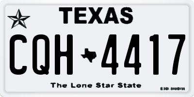 TX license plate CQH4417
