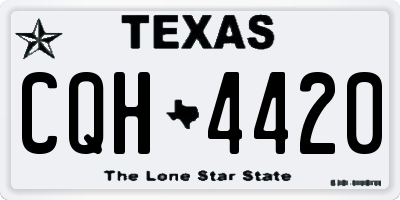 TX license plate CQH4420