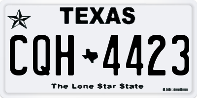 TX license plate CQH4423