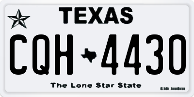 TX license plate CQH4430