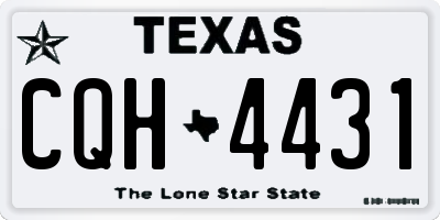 TX license plate CQH4431