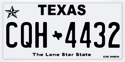 TX license plate CQH4432