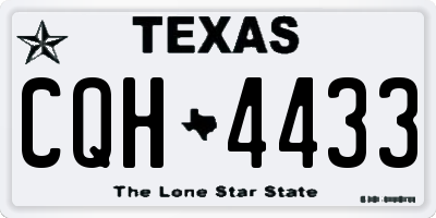 TX license plate CQH4433
