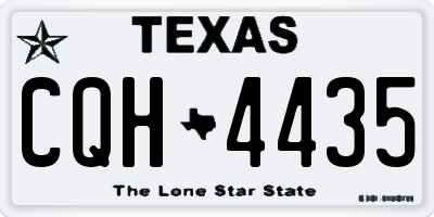 TX license plate CQH4435