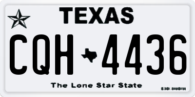 TX license plate CQH4436