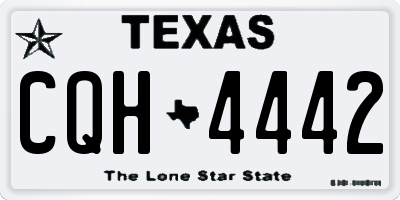 TX license plate CQH4442